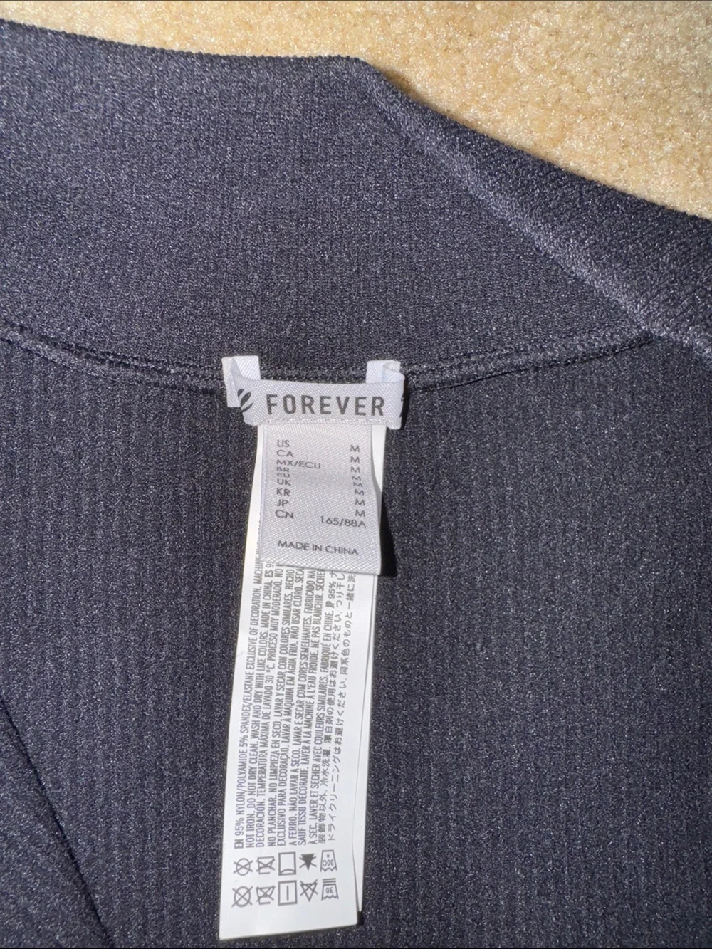 Forever 21 Navy Ribbed Half-Zip Pullover - Picture 2 of 2